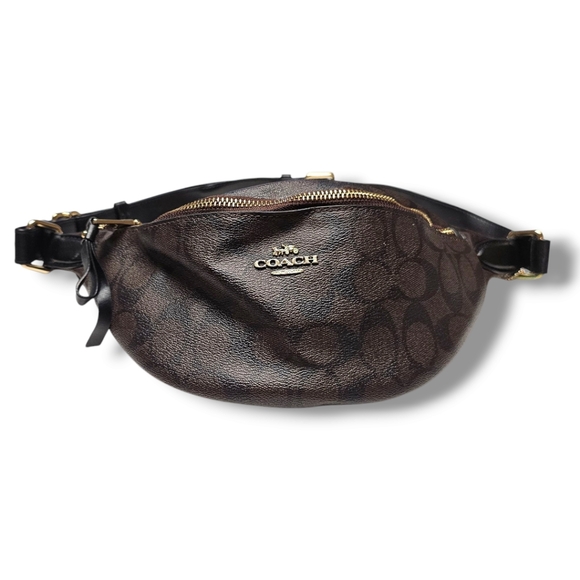 Coach Signature Belt Bag Fanny Pack in Brown - Picture 2 of 5